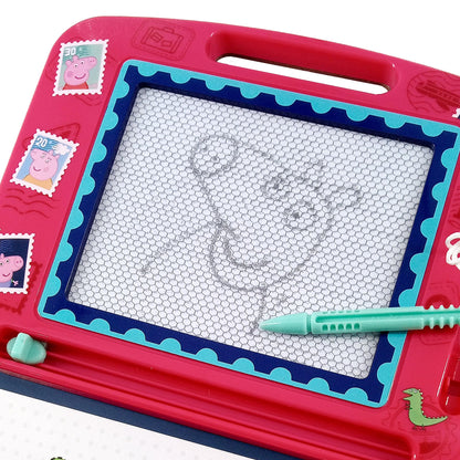 Peppa Pig Peppa's Adventures Read & Doodle - Learning resources for kids, a magnetic drawing pad, an easy-to-use pen, 22-page board book for reading and drawing