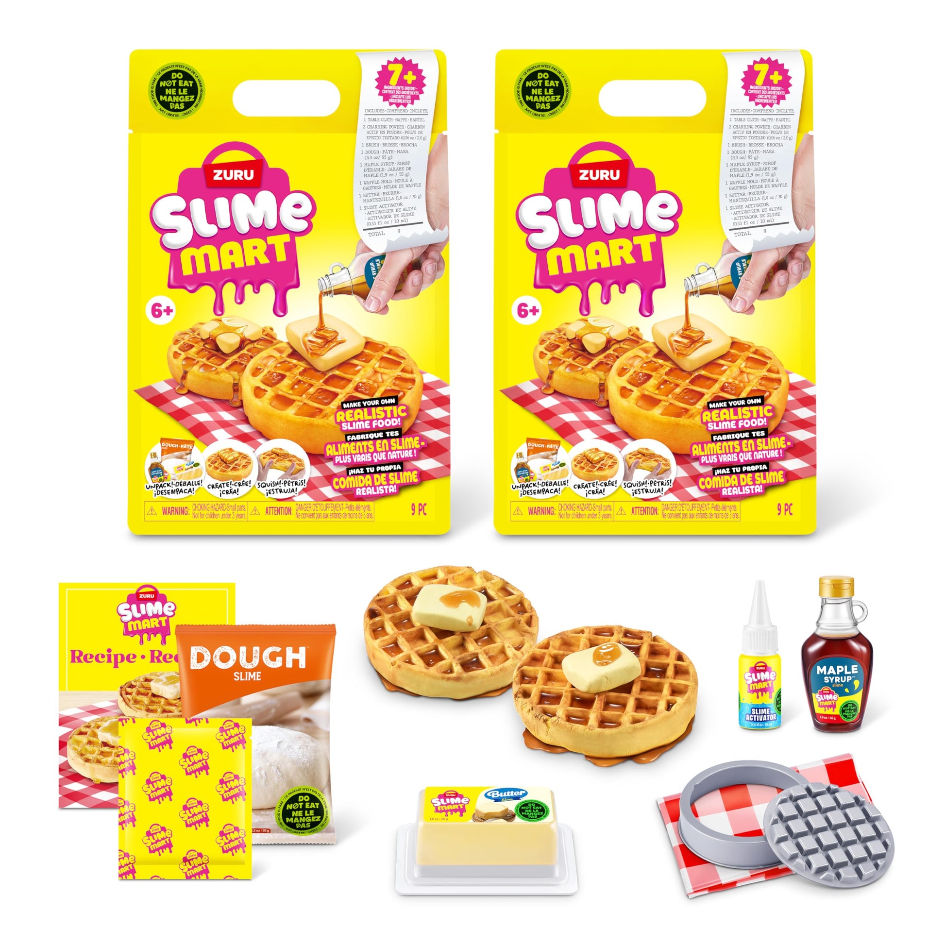 Slime Mart small bag of colorful compound slime for kids, part of waffle-making arts and crafts slime toy kit for children ages 6-10