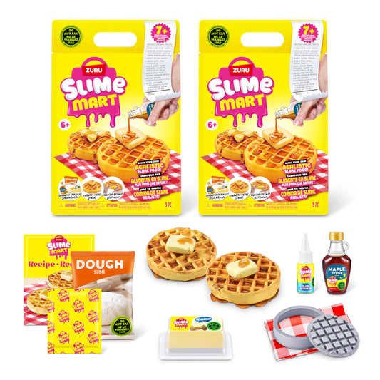 Slime Mart small bag of colorful compound slime for kids, part of waffle-making arts and crafts slime toy kit for children ages 6-10