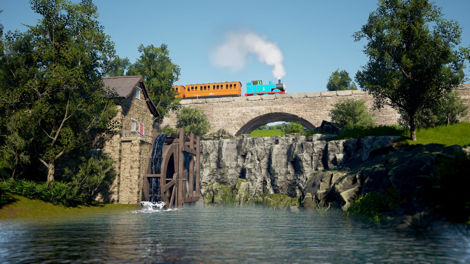 Thomas and Friends Wonders of Sodor Deluxe Edition game for PS5, featuring colorful train characters and vibrant Sodor scenery.