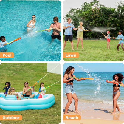 JOYIN 18-pack of 16.5-inch water pistols for kids and adults, perfect for summer pool, beach, and outdoor water fight play.