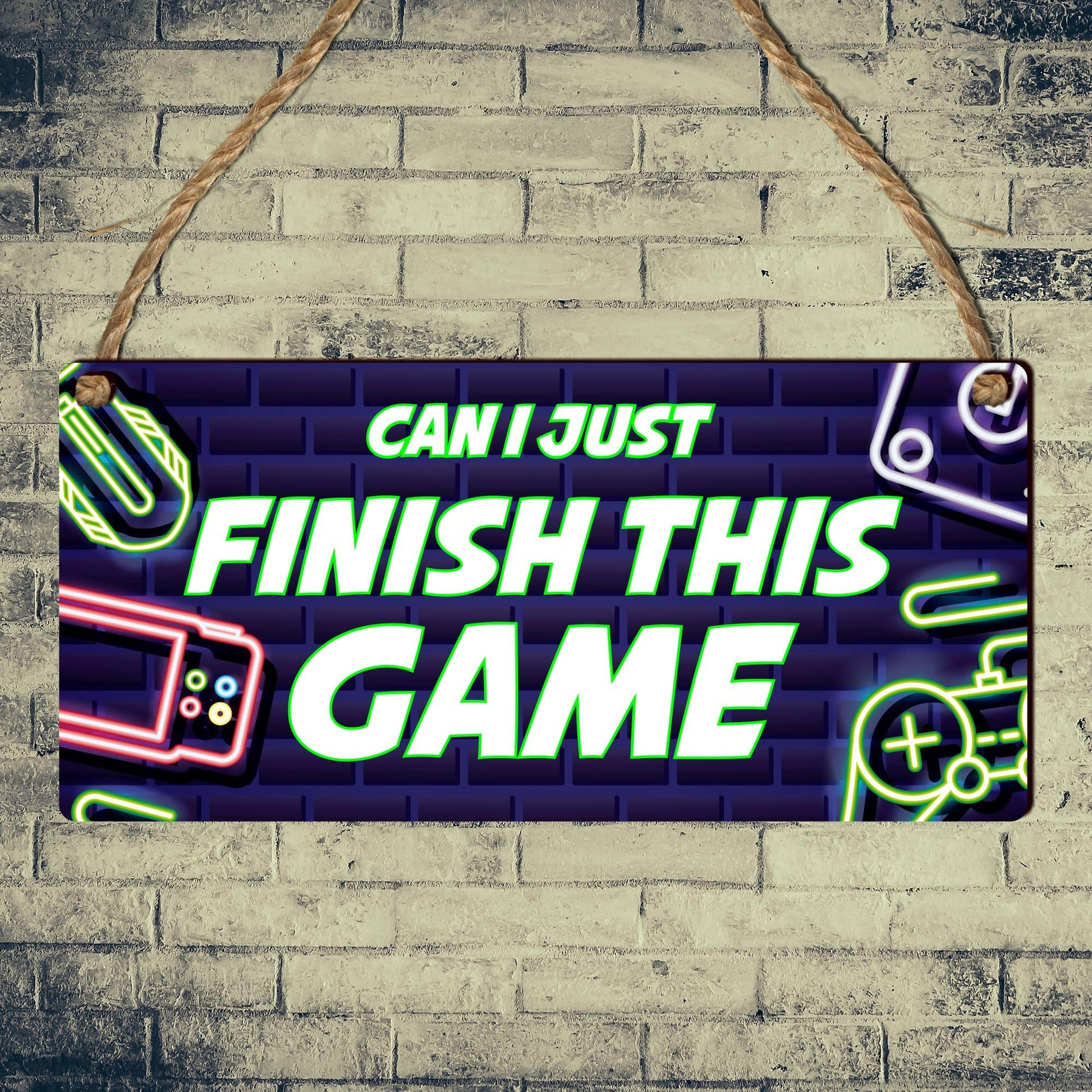 Wooden Gamer Plaque by Pixie's Gifts featuring gaming-themed bedroom decor, perfect for Xbox and PlayStation enthusiasts.