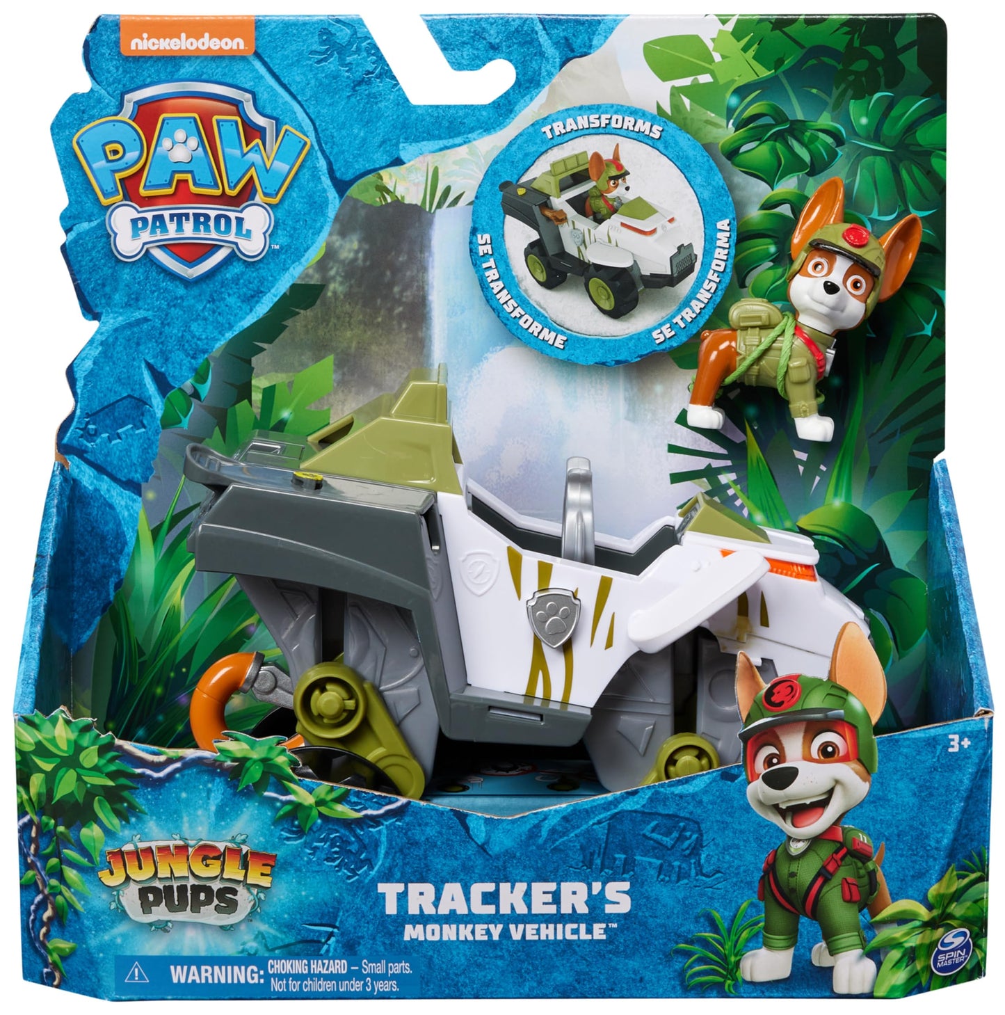 Paw Patrol Jungle Pups, Tracker’s Monkey Vehicle, Toy Truck with Collectible Action Figure, Kids’ Toys for Boys & Girls Aged 3 and Up
