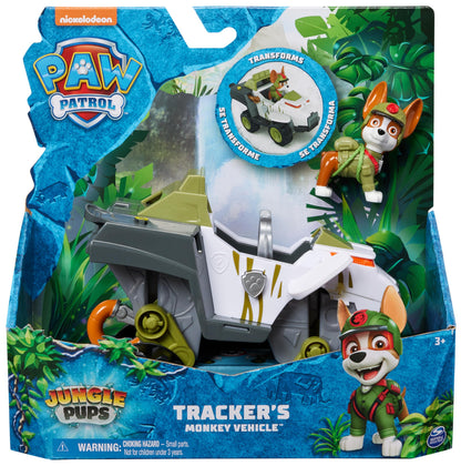 Paw Patrol Jungle Pups, Tracker’s Monkey Vehicle, Toy Truck with Collectible Action Figure, Kids’ Toys for Boys & Girls Aged 3 and Up