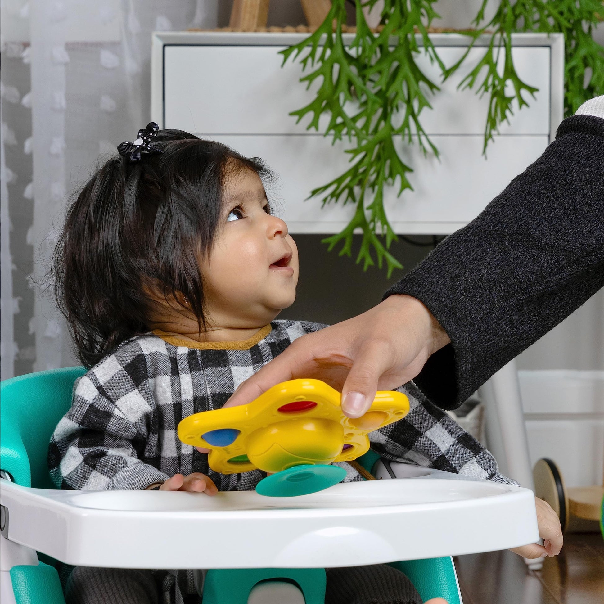 Baby Einstein Ocean Explorers starfish sensory popper toy with glowing lights, designed for babies 6 months and older.