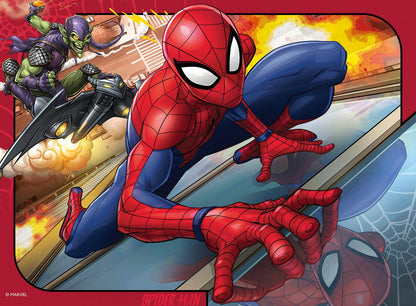 Ravensburger Marvel Spiderman 4 in Box (12, 16, 20, 24 Piece) Jigsaw Puzzles for Kids Age 3 Years Up for Kids