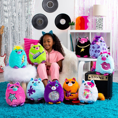 Basic Fun Misfittens Surprise Cat Plush Wave 3 Cuddly Soft Toy for Girls and Boys, Toddler Toys, Plush Gift for Kids, Suitable for Kids Aged 4, 03939,