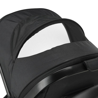 Deryan EVY V2 Pram for 2 Children, Newborn Preschool Toddlers and Toddlers of Preschool Age, Baby Pram Buggy up to 50 kg, Baby Pram, Travel Suitcase, 2-in-1 Complete Set, Black
