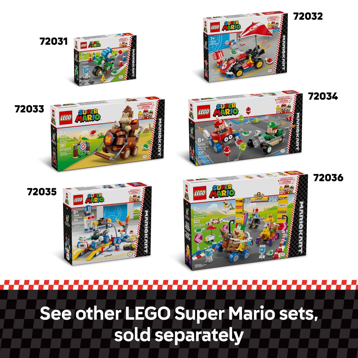 LEGO Super Mario Yoshi Bike Set with Mario and Yoshi figures, building toy for kids aged 7+ featuring colorful, detailed construction pieces.