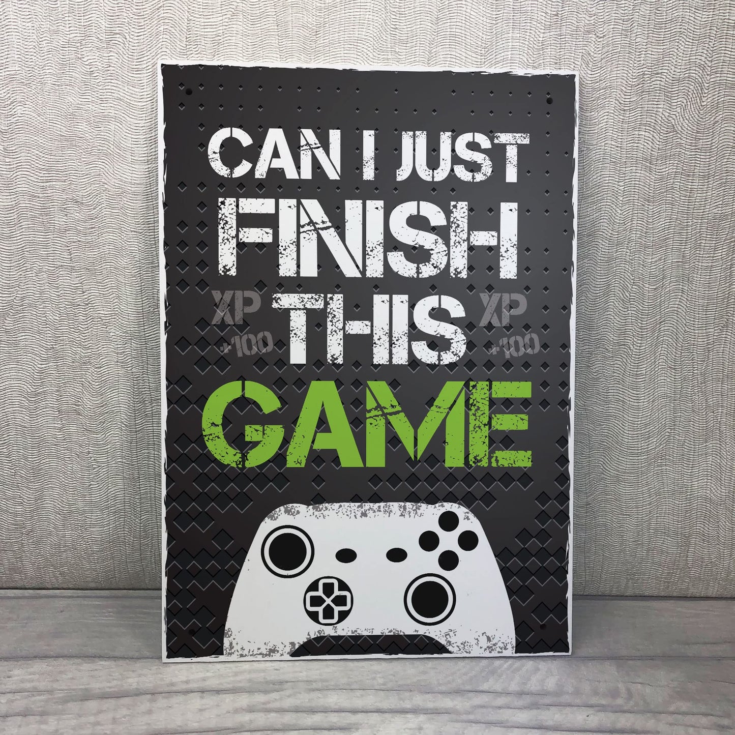 Black gaming sign featuring Xbox-inspired design, suitable for boys' bedroom wall decor, from RED OCEAN, ideal for gamers.