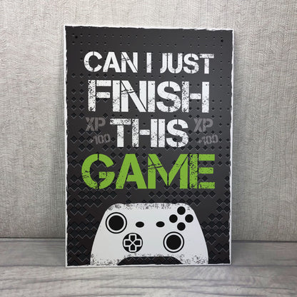 Black gaming sign featuring Xbox-inspired design, suitable for boys' bedroom wall decor, from RED OCEAN, ideal for gamers.
