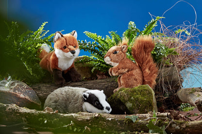 Living Nature Badger Soft Toy – Realistic Fluffy Animal Plush Teddy, Cuddly Stuffed Animal Gift for Kids & Babies, 27 cm