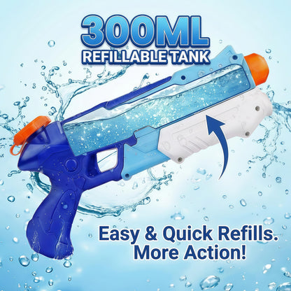 Vivyklfc water pistols 300ml capacity squirt guns with 8-10 meter range, leak-proof water toy set for kids and adults, summer pool fun
