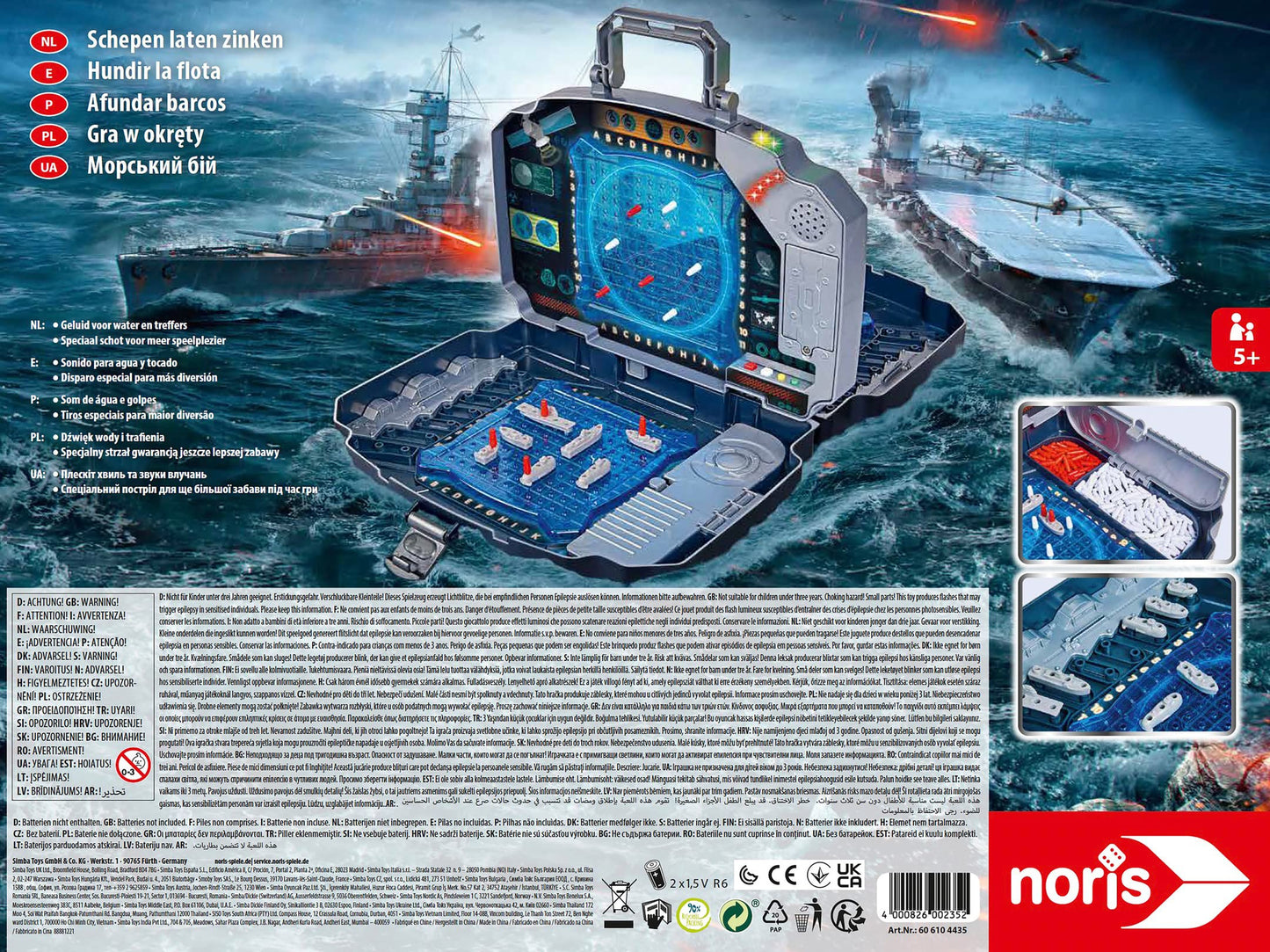 Noris 606104435 s Countersink Light & Sound Action Game for the whole family from 5 years,Red,white