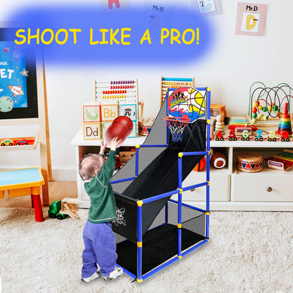 Kiddie Play King Sport Basketball arcade Hoop Rack Toy Basketball Hoop Arcade Game indoor Sports Toys for Kids Indoor/Outdoor Basketball Stand for Boys and Girls| Stable Base Stand