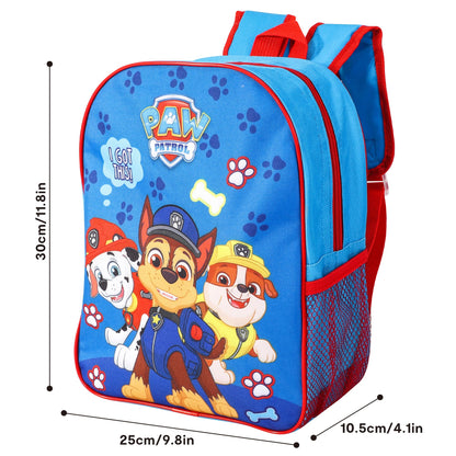 Paw Patrol Backpack | Toddler Backpack | Chase And Marshall Nursery Backpacks | Preschool Backpacks | One Size Blue