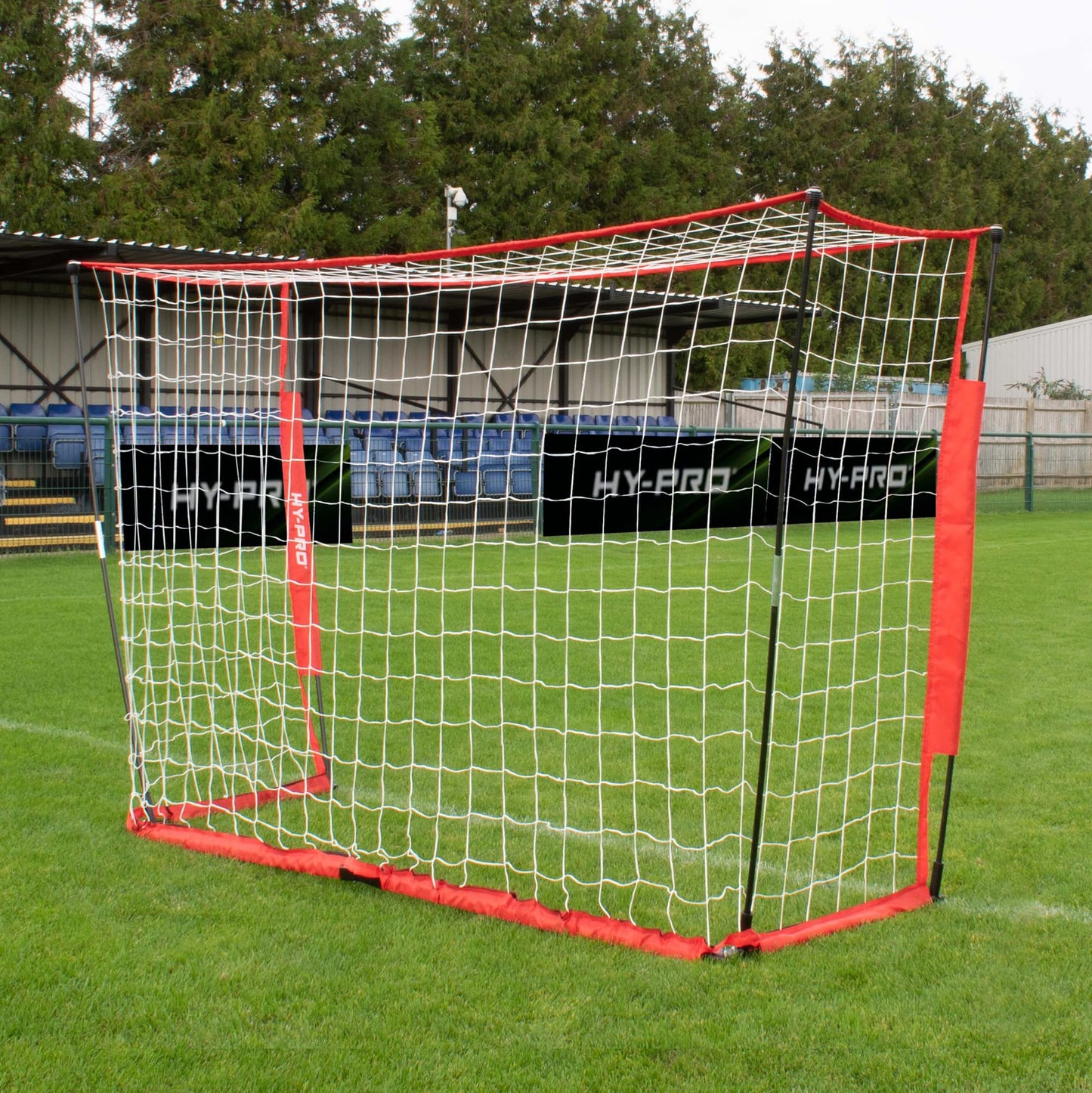 Hy-Pro 8ft x 5ft Box Football Goal, Collapsible, Quick set up, Portable, Carry Bag and Secure Pegs