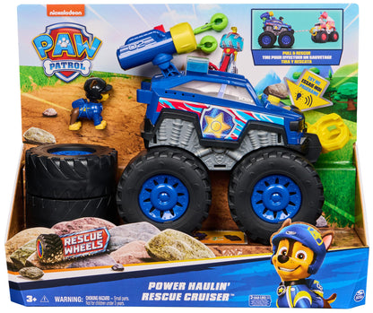 Paw Patrol: Rescue Wheels Chase’s Power Haulin’ Cruiser, Toy Truck with Launcher, Motorised Winch, Lights & Sounds, Kids’ Toys for Boys & Girls Ages 3+