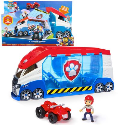 Paw Patrol, Transforming PAW Patroller with Vehicle Launchers, Lights & Sounds, Ryder Action Figure & ATV Toy Car, Kids’ Toys for Boys & Girls Ages 3+