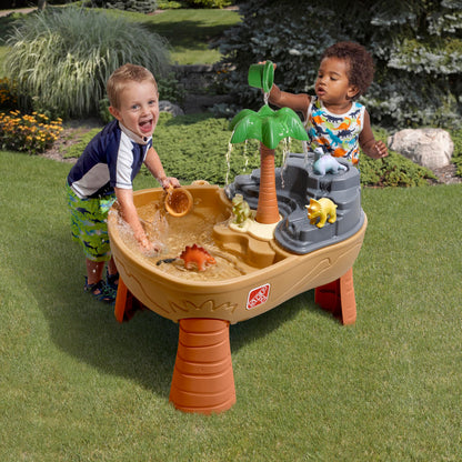 Step2 tep2 Dino Dig Sand and Water Activity Sensory Table, 7 Piece Accessory Kit, Toddler Outdoor & Indoor Toy, 2 – 5 Years Old, Kids Activity table for 15L Water and 9kg sand
