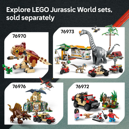 LEGO Jurassic World T. rex River Escape - Interactive Dinosaur Toy - incl. a Dino Figure, Boat Toy, ATV & 2 Minifigures - Gift for 5+ Year Old Boys & Girls - 76975