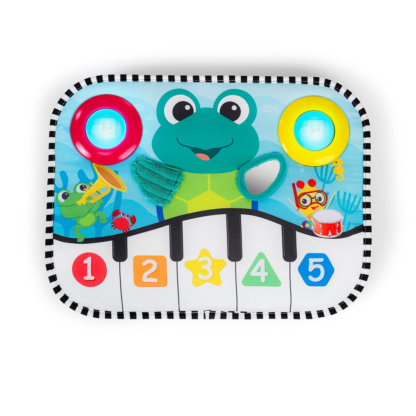 Baby Einstein Ocean Explorers Neptune's Kick & Explore musical crib toy with colorful ocean-themed design for infants 0 months+