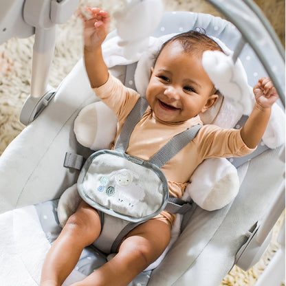 Ingenuity Comfort 2 Go Compact Portable 6-Speed Baby Swing with Music, Folds for Easy Travel - Cuddle Lamb, 0-9 Months