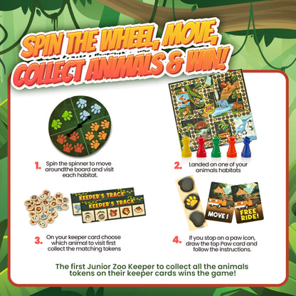 Keeper Chaos – Award Winning Zoo-Themed Adventure & Strategy Board Game for Kids & Family Game Night, Zoo Gift for Pre-Readers & Kids 5+, Fun Family Board Games for 2-5 Players