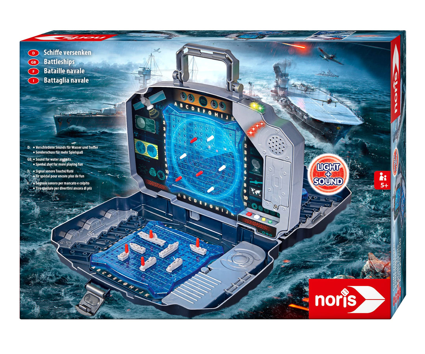 Noris 606104435 s Countersink Light & Sound Action Game for the whole family from 5 years,Red,white