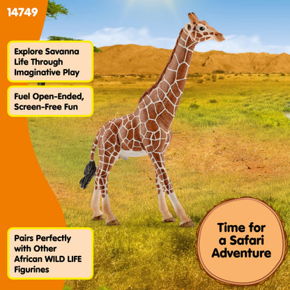 SCHLEICH Wild Life 14749 Male Giraffe Animal Figurine - Authentic Detailed Wild Male Giraffe Toy Education, Imagination, and Play - Highly Durable Animal Toys Gift for Boys, Girls, Kids Ages 3+