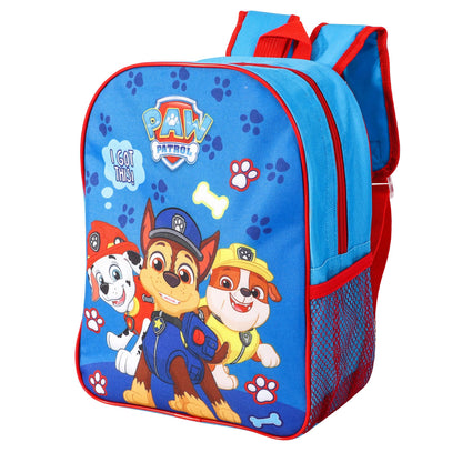 Paw Patrol Backpack | Toddler Backpack | Chase And Marshall Nursery Backpacks | Preschool Backpacks | One Size Blue