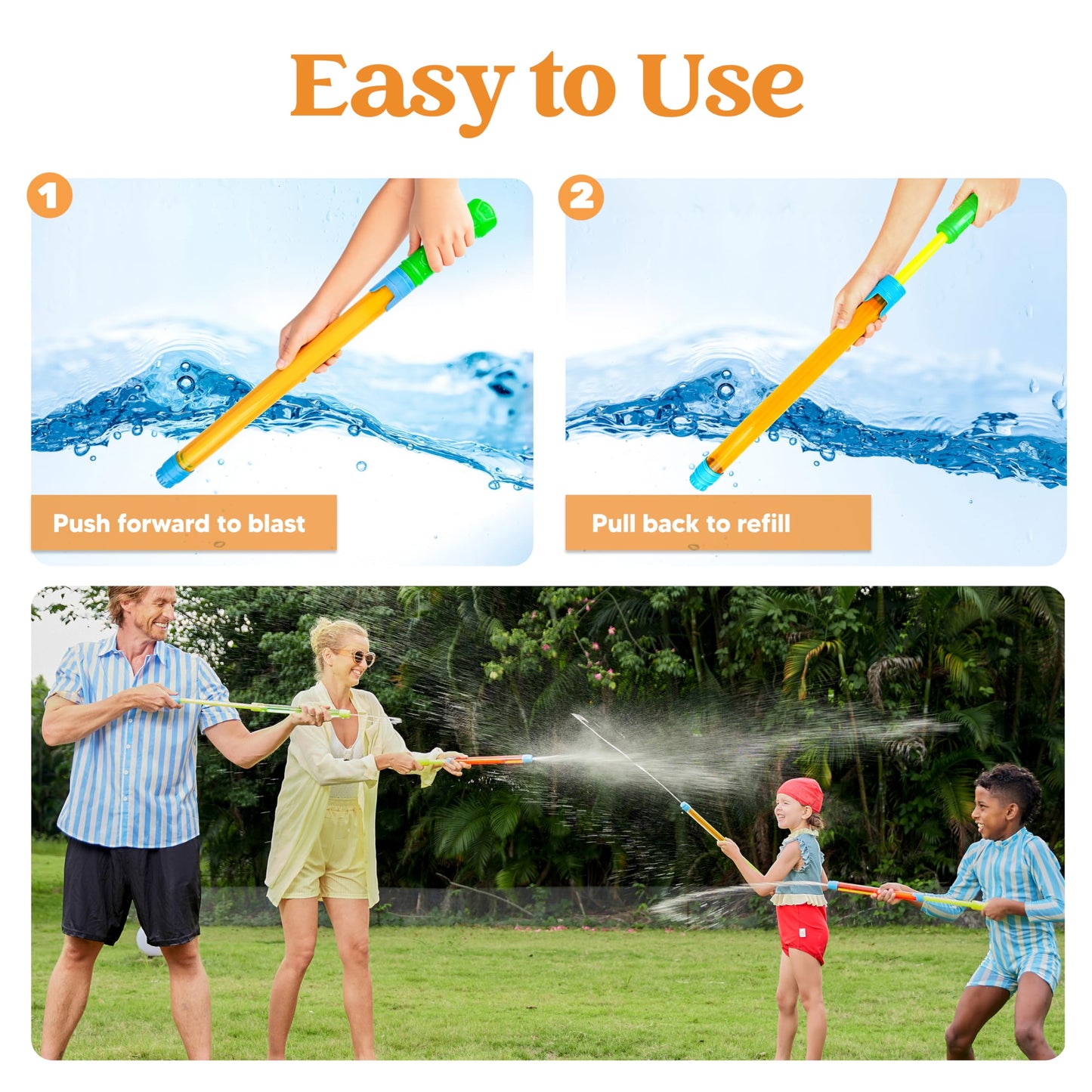 JOYIN 18 pack of 16.5-inch water pistols for kids and adults, perfect for summer outdoor pool, backyard, and beach water fights.