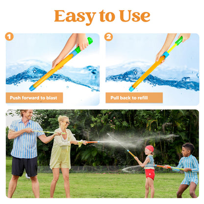 JOYIN 18 pack of 16.5-inch water pistols for kids and adults, perfect for summer outdoor pool, backyard, and beach water fights.