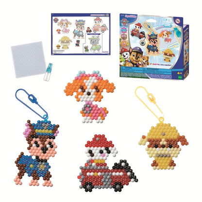 Aquabeads Paw Patrol keychain craft kit with colorful beads and accessories for making fun bead keychains and jewelry.