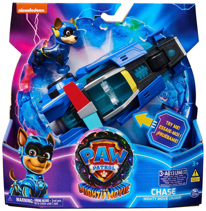 PAW Patrol: The Mighty Movie Toy Car with Chase Mighty Pups Action Figure, Lights and Sounds, Kids’ Toys for Boys and Girls 3+