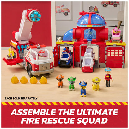 Paw Patrol Fire Rescue: Rubble Rescue Fire Dump Truck with Action Figure, Projectiles, and Toy Truck, Kids Toys for Boys and Girls Ages 3 and Up