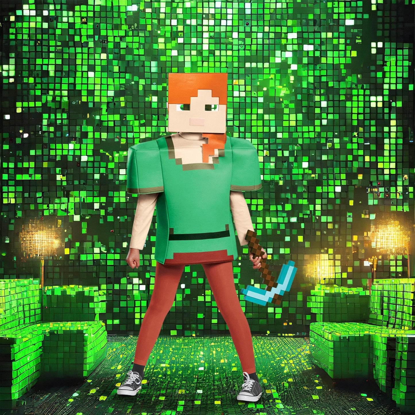 Disguise Minecraft Diamond Pickaxe Accessory,XL