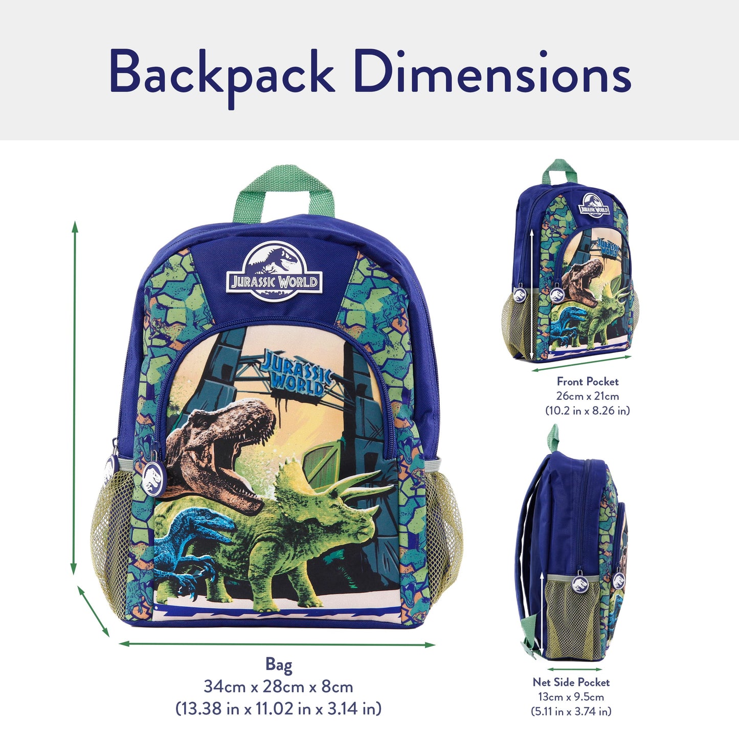 Jurassic World Backpack | Dinosaur Bag for Boys | Children's Backpacks for School and Nursery