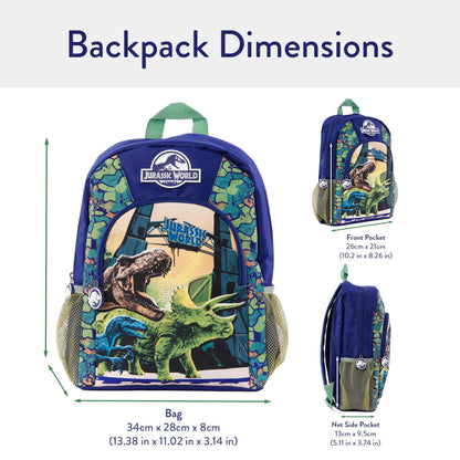 Jurassic World Backpack | Dinosaur Bag for Boys | Children's Backpacks for School and Nursery