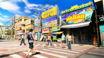 SEGA Yakuza Kiwami 3 and Dark Ties Nintendo Switch 2 game cover art with colorful character illustrations and game title text.