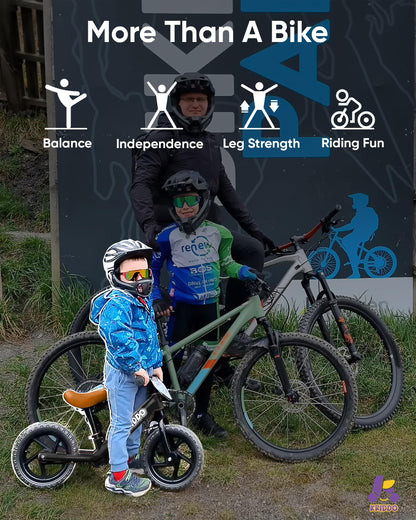 KRIDDO Toddler Balance Bike 2 Year Old, Age 18 Months to 5 Years Old, 12 Inch Push Bicycle with Customize Plate (3 Sets of Stickers Included), Gift Bike for 2-3 Boys Girls, Black
