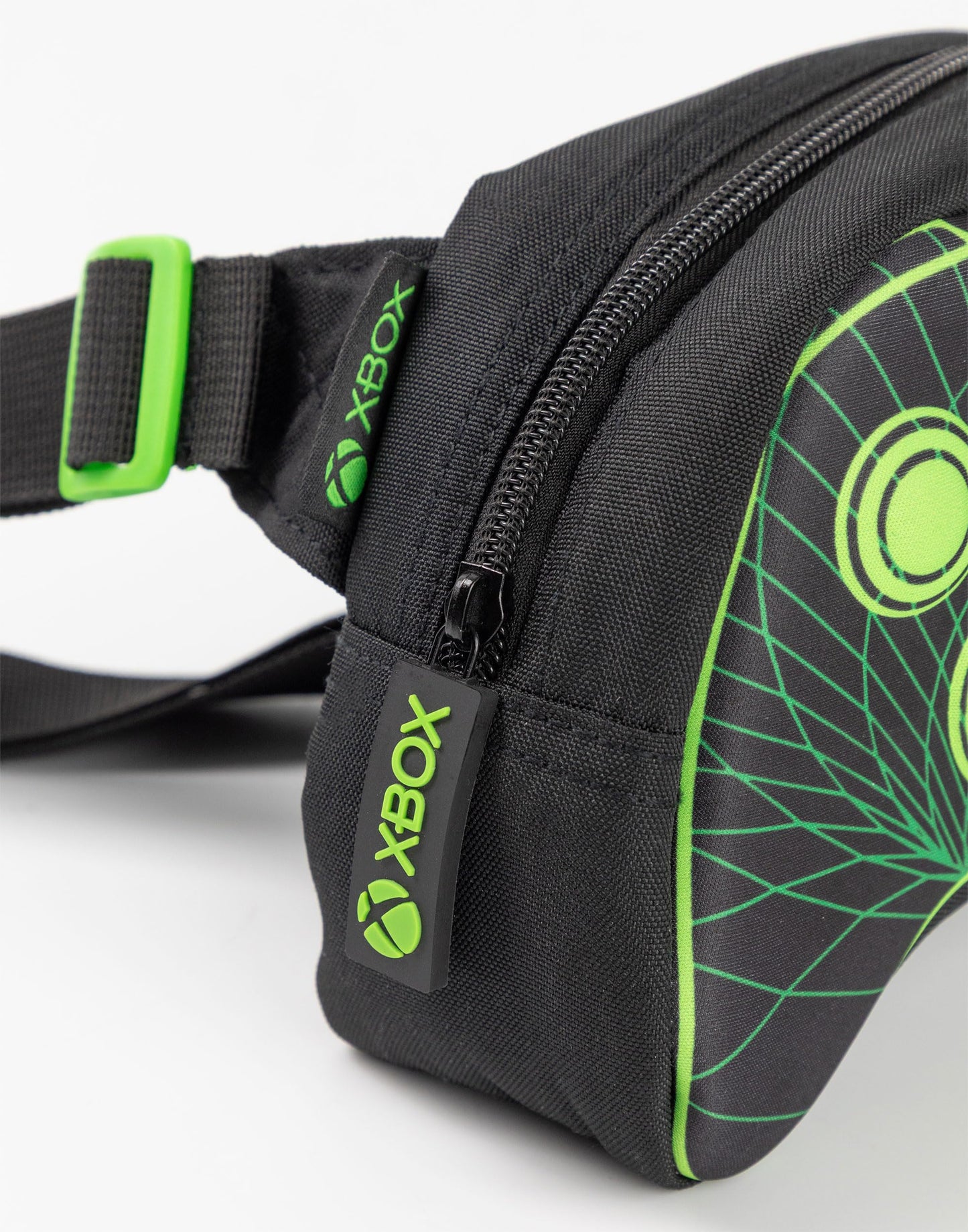 Xbox unisex kids black cross body bag with logo, zip-up carrying case for gaming, travel, and school use.