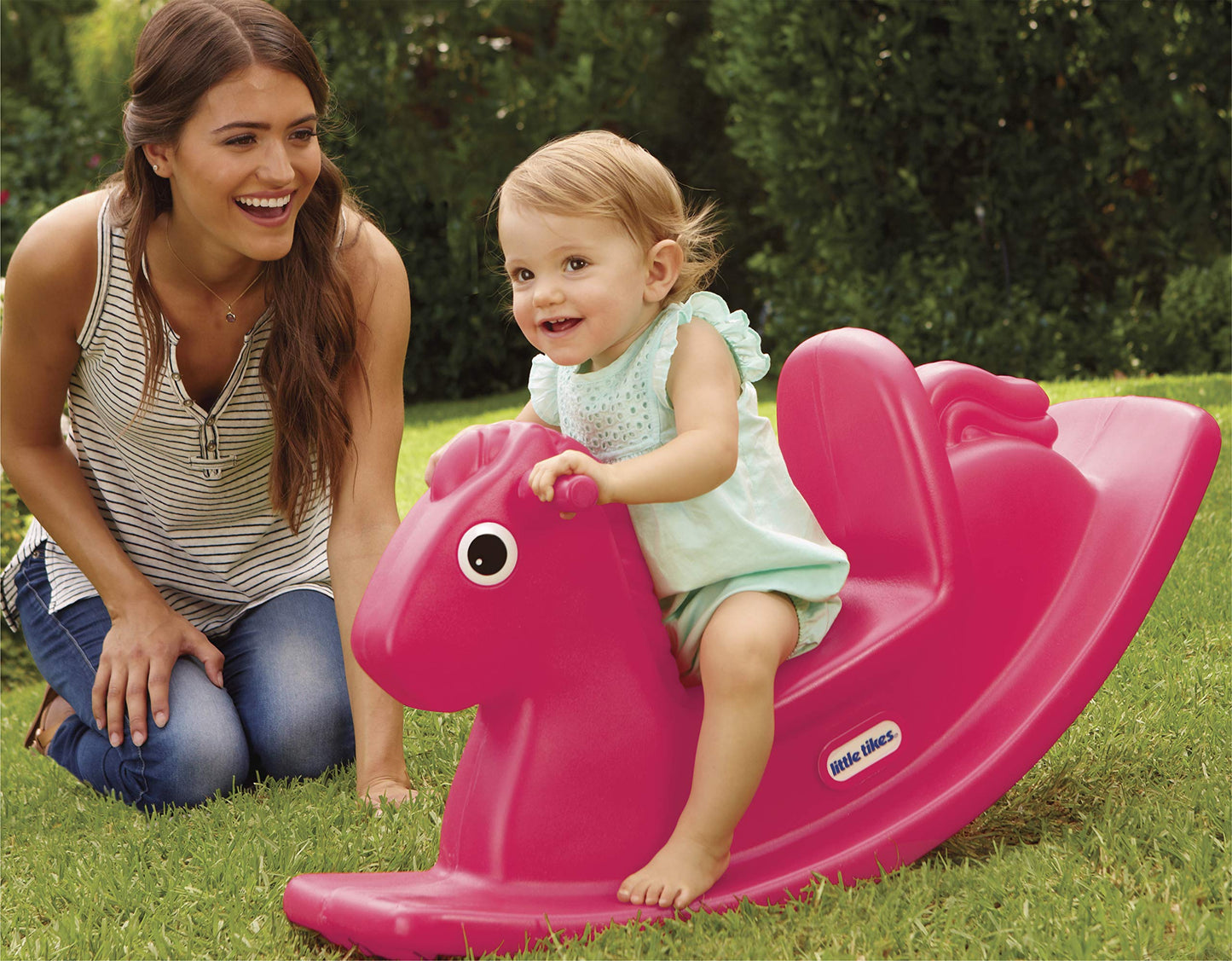 Little Tikes Rocking Horse. Toddler Rocking Toy With Easy Grip Handles and Stable Saddle. Durable, Stable, Kid-Safe Toy For Indoor or Outdoor. Magenta,Aged 18 Months +,26.4 x 28.6 x 48.5 cm