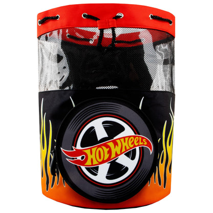 Hot Wheels Boys Swim Bag, Boys Swimming Bag For Summer, Drawstring Bags For Children, Official Merchandise, One Size Black