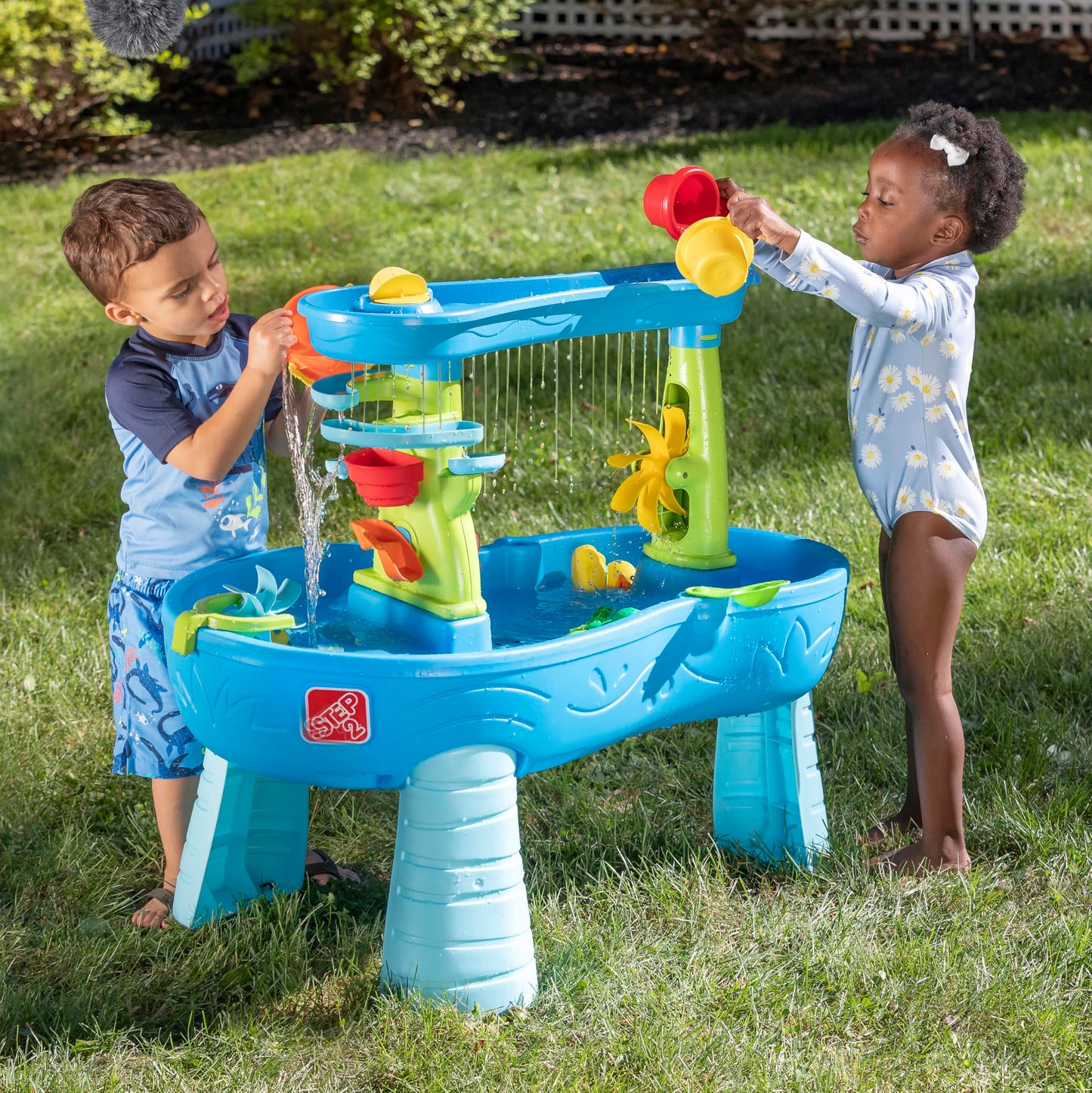 Step2 Double Showers Water Table with 11-pieces accessory set | Water Play, Activity Table | For the garden