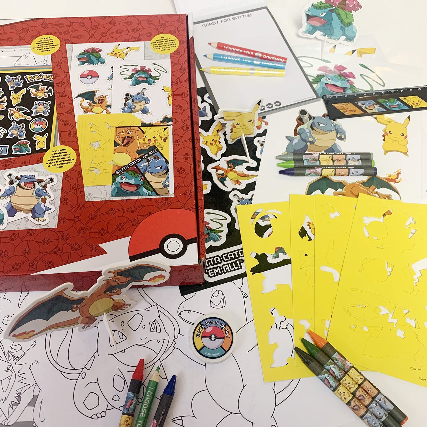 Pokemon large art set featuring colorful stationery and art supplies for kids, designed by Blueprint Collections.
