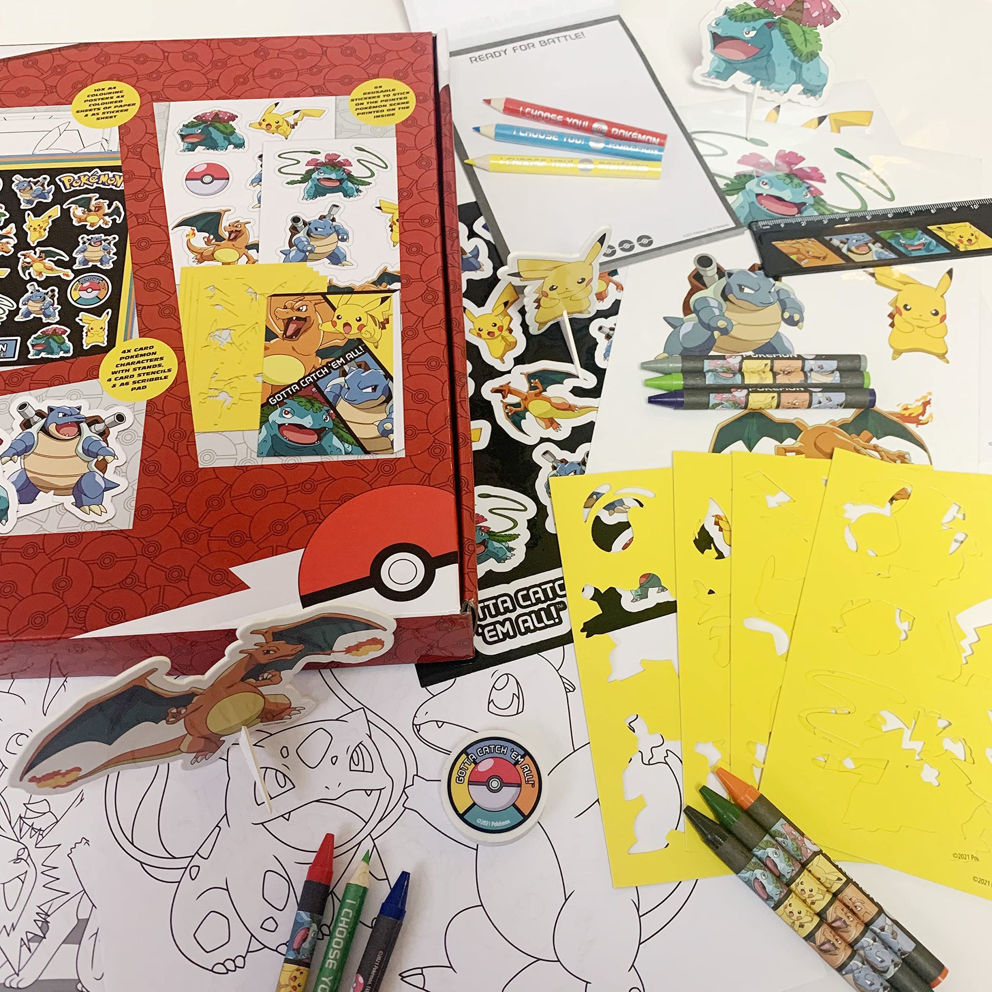 Pokemon large art set featuring colorful stationery and art supplies for kids, designed by Blueprint Collections.