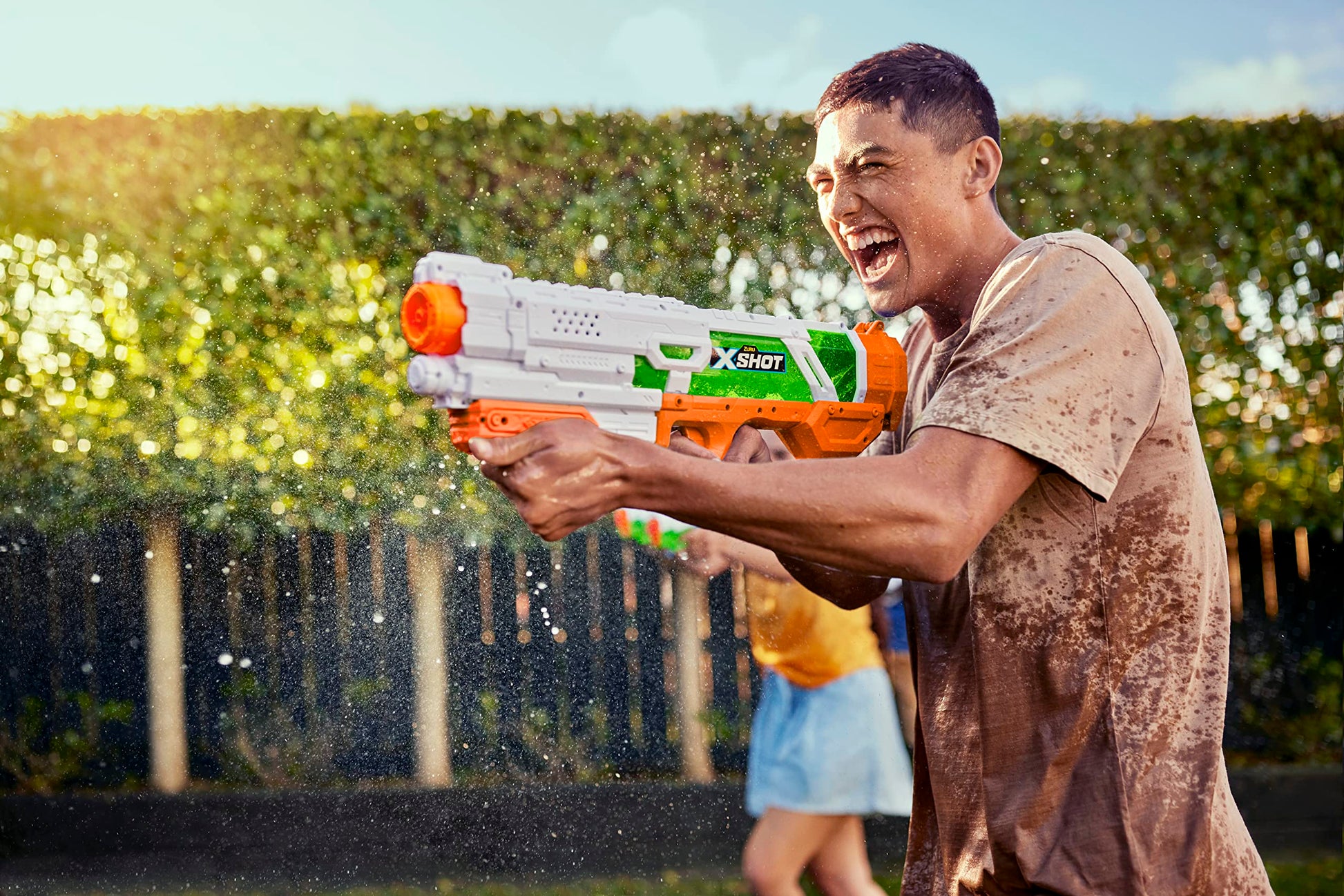 XSHOT Water Fast-Fill Epic water blaster, outdoor pool toy, colorful water gun perfect for summer fun and outdoor play.