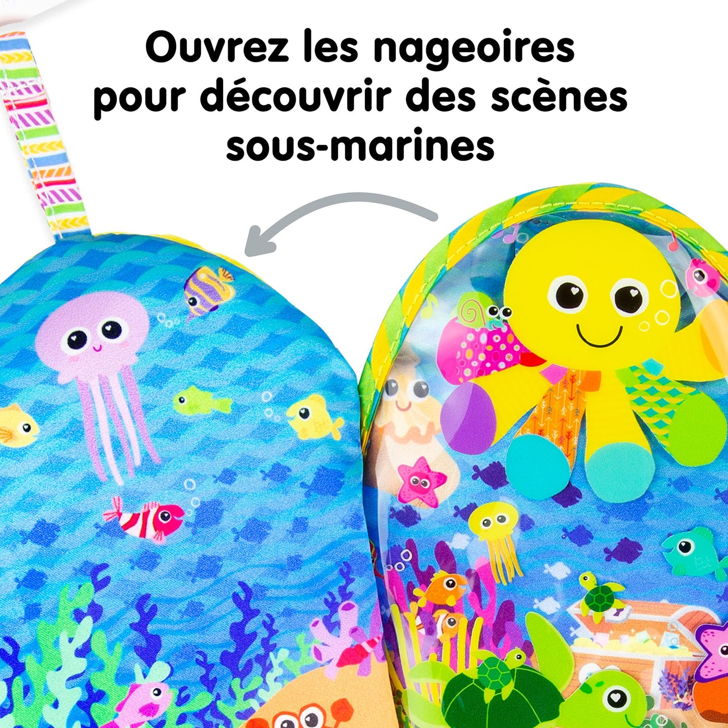 LAMAZE L27197 Flip The Fish-Clip and Go-Pram, Sensory Play, Ideal Baby Gifts for New Parents-Newborn Toy-Suitable for Boys and Girls from 0-24 Months, Red
