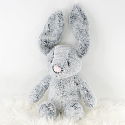 The Magic Toy Shop Grey Plush Rabbit Bunny Teddy 25cm - Super Soft Cuddly Toy - Seated Stuffed Animal, Suitable from Birth - Great Gift for Kids & Adults for All Occasions